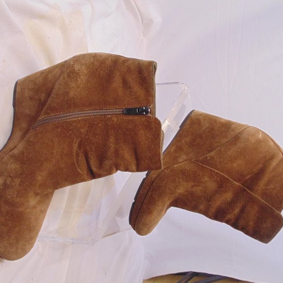 Via Spia Ankle boots Tan suede 9.5 - Picture 2 of 11